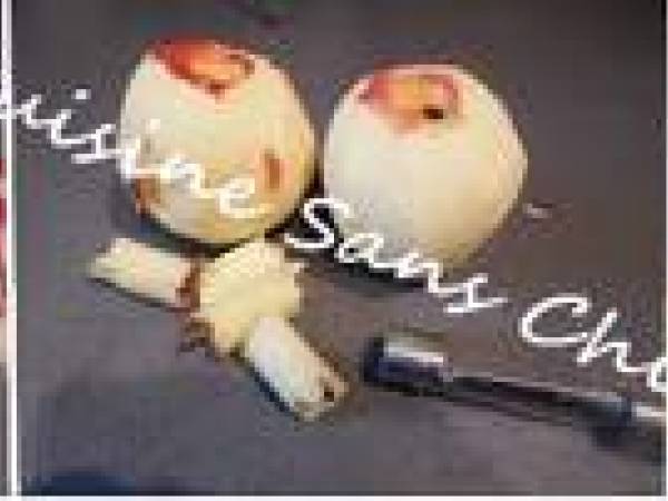 Dessert d'automne aux pommes, glaçage miroir caramel. - Préparation etape 7