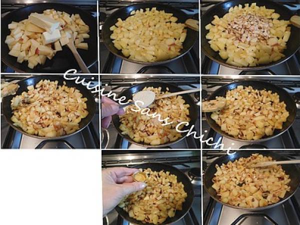 Dessert d'automne aux pommes, glaçage miroir caramel. - Préparation etape 8