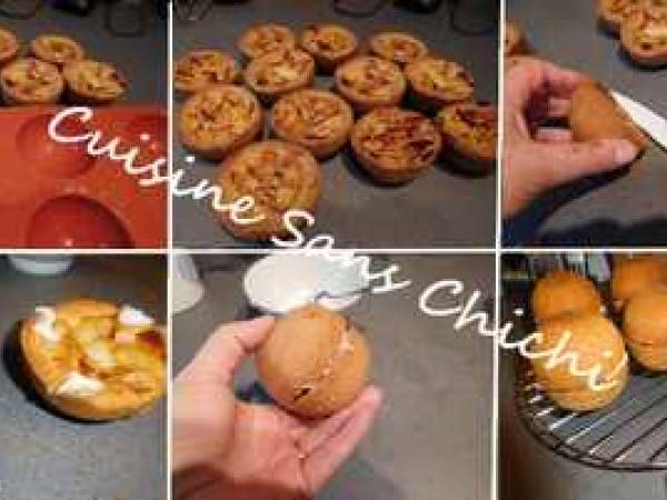 Dessert d'automne aux pommes, glaçage miroir caramel. - Préparation etape 16