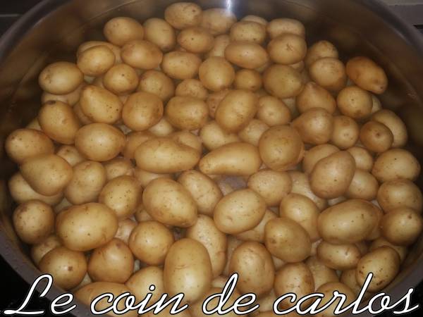 Pommes grenailles sautées au romarin - Préparation etape 1
