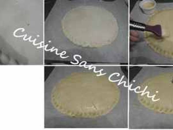 Galette des rois, à la crème d'amandes, pâte feuilleté maison - Préparation etape 15