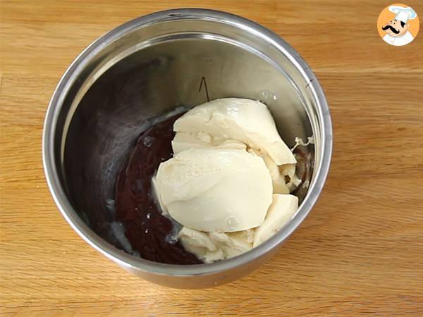 Brownie vegan, sans œufs, ni lait - Préparation etape 1