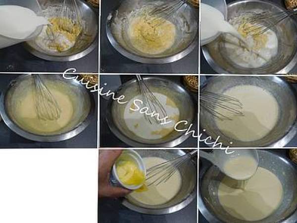 Gâteau de crêpes au chocolat et pâte à tartiner. - Préparation etape 4