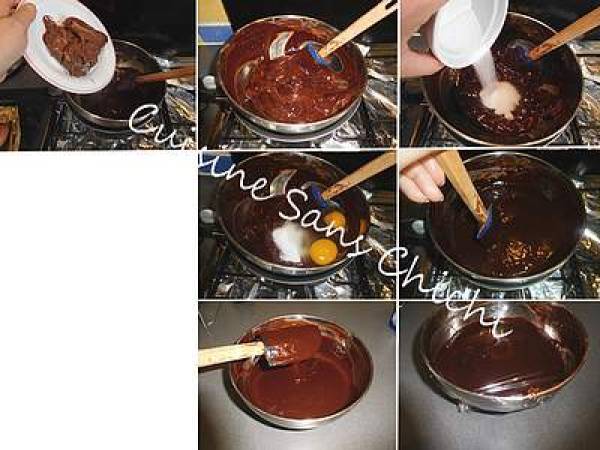 Gâteau de crêpes au chocolat et pâte à tartiner. - Préparation etape 6