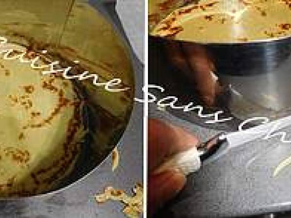 Gâteau de crêpes au chocolat et pâte à tartiner. - Préparation etape 9