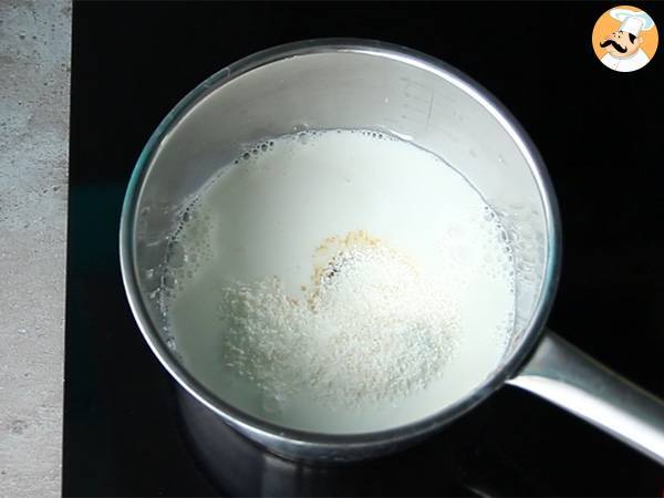 Panna Cotta vegan à la coco - Préparation etape 1