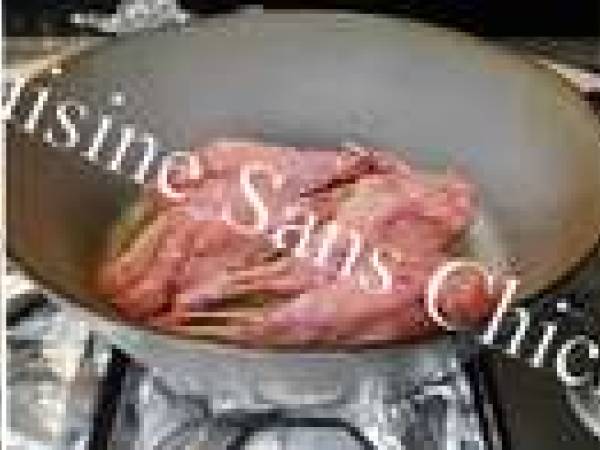 Gigolettes de lapin aux champignons de Paris. - Préparation etape 2