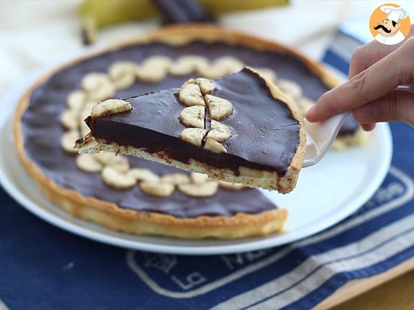 Tarte banane et chocolat (Pas à pas) - Préparation etape 7