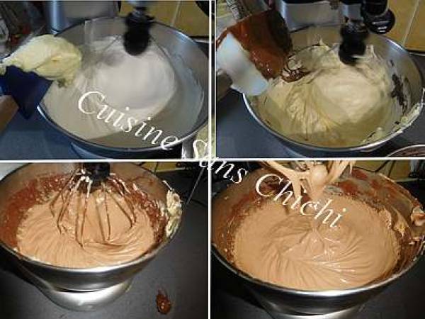 Tête de meringue au chocolat - Préparation etape 12