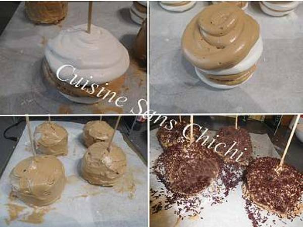 Tête de meringue au chocolat - Préparation etape 14