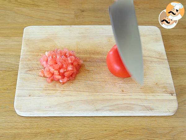 Tartare jambon melon tomate - Préparation etape 2