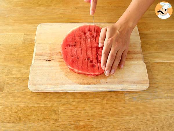 Rubik's Cube de fruits, la salade de fruits design - Préparation etape 1