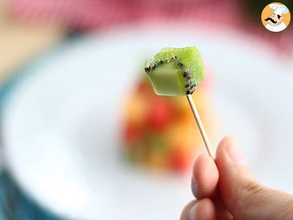 Rubik's Cube de fruits, la salade de fruits design - Préparation etape 4