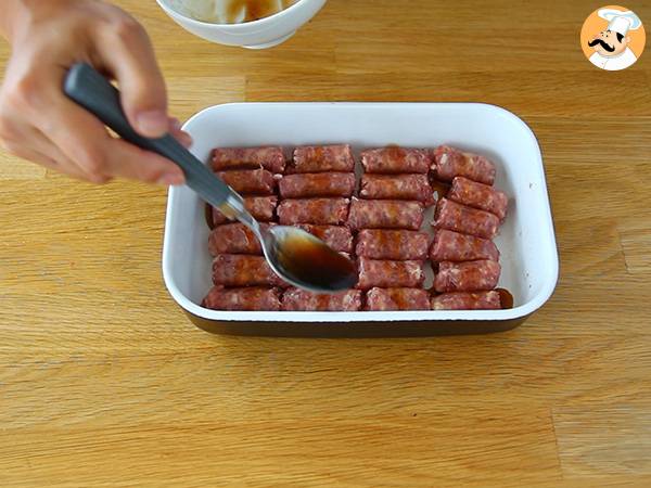 Saucisses caramélisées pour l'apéro - Préparation etape 3