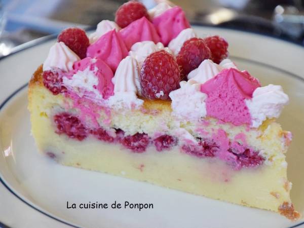 Gâteau magique aux framboises - Préparation etape 2