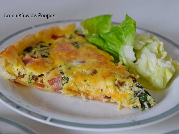 Tarte aux fanes de betteraves rouges - Préparation etape 1