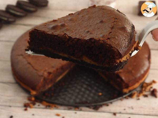 Brownie au beurre de cacahuète et biscuits Oréo - Préparation etape 7