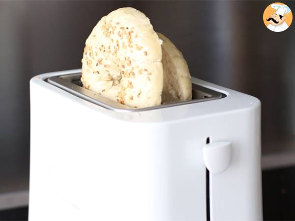 Bagel végétarien - Préparation etape 1