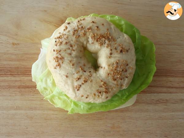 Bagel végétarien - Préparation etape 4