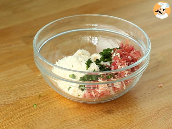 Tortellinis au parmesan, jambon et basilic - Préparation etape 3