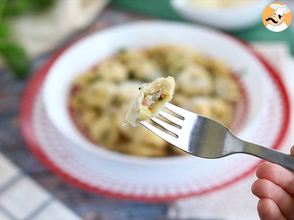Tortellinis au parmesan, jambon et basilic - Préparation etape 9