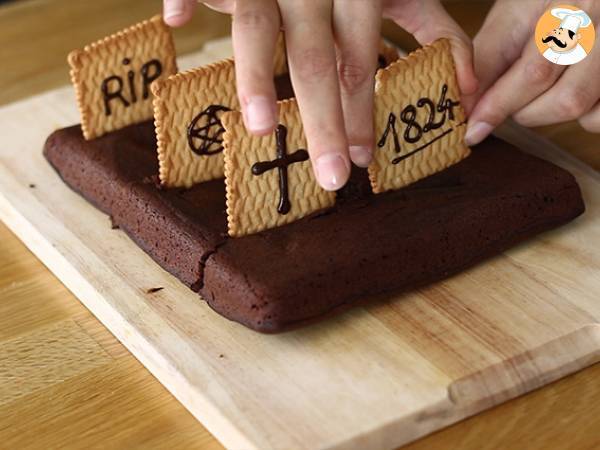 Brownie cimetière pour Halloween - Préparation etape 5