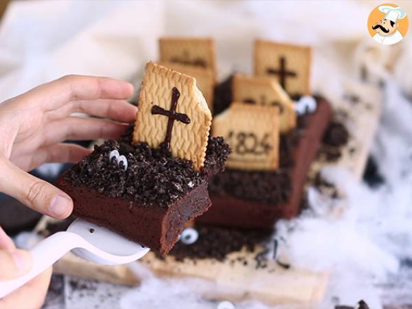 Brownie cimetière pour Halloween - Préparation etape 7