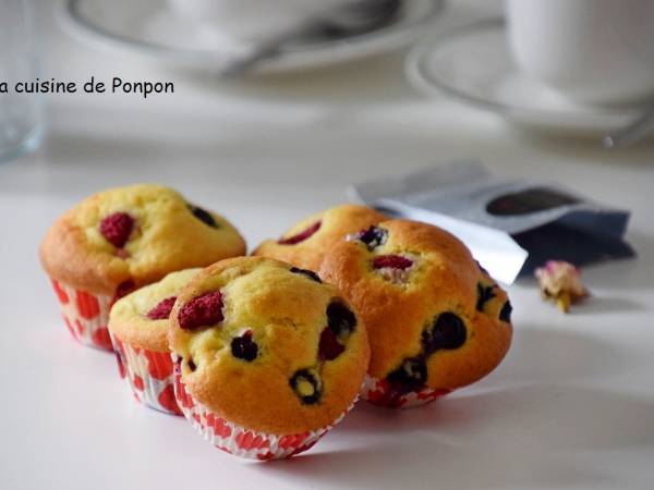 Muffin aux framboises, myrtilles et mascarpone - Préparation etape 1