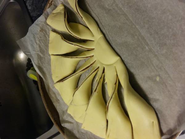 Tarte soleil de fête aux escargots - Préparation etape 2