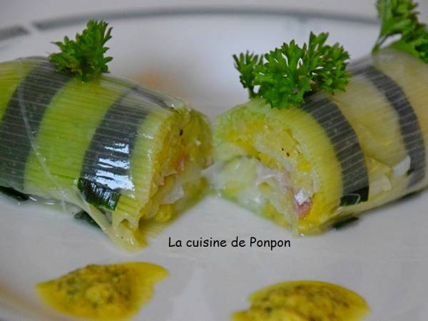 Poireau vinaigrette revisité en cannelloni - Préparation etape 1