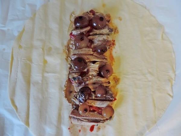 Feuilleté de sardine à la crème d'anchois - Préparation etape 1