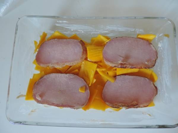 Gratin de pommes de terre, potiron, bacon et lardons - Préparation etape 3