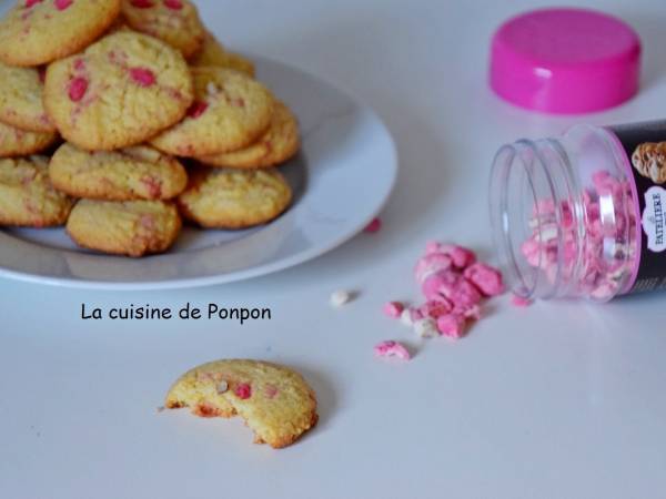 Cookies aux pralines toutes roses - Préparation etape 6