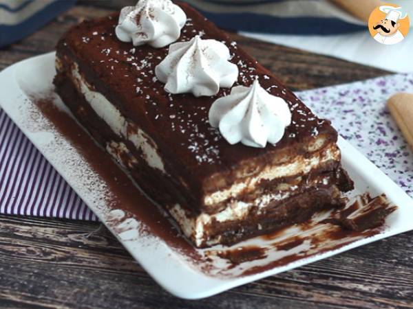 Bûche Tiramisu (expliquée pas à pas) - Préparation etape 9
