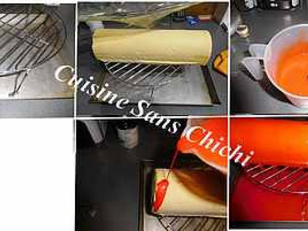 Bûche de Noël exotique - Préparation etape 18