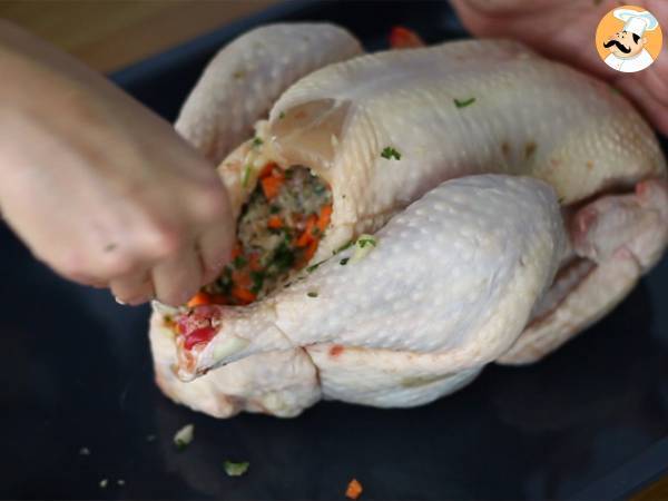 Chapon aux marrons traditionnel - Préparation etape 2