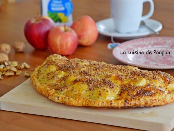 Chausson feuilleté aux pommes, bananes et spéculoos - Préparation etape 5