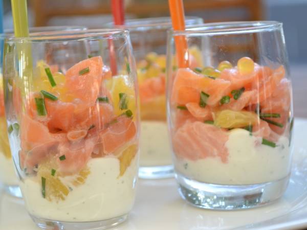 VERRINES EXOTIQUES AUX 2 SAUMONS - Préparation etape 3