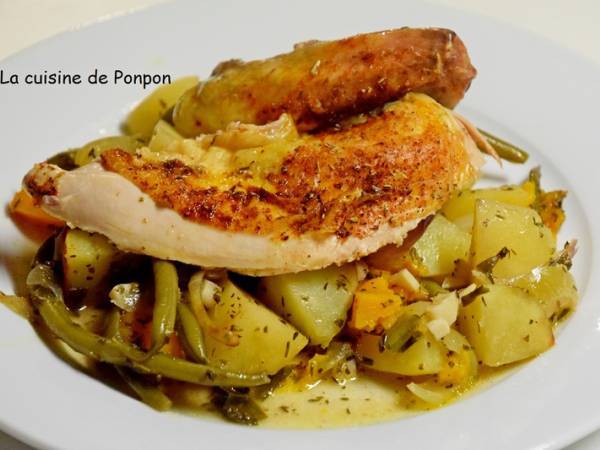 Pintadeau accompagné de ses légumes en sachet cuisson - Préparation etape 3