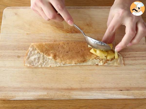 Samoussas de crêpes aux pommes caramélisées - Préparation etape 6