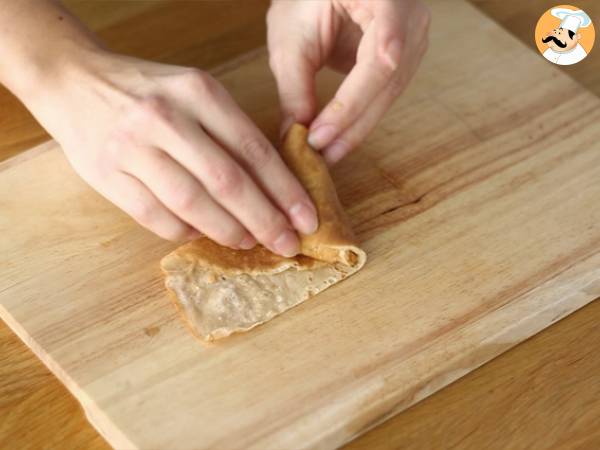 Samoussas de crêpes aux pommes caramélisées - Préparation etape 7