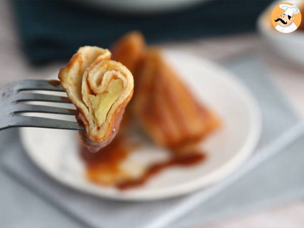 Samoussas de crêpes aux pommes caramélisées - Préparation etape 8