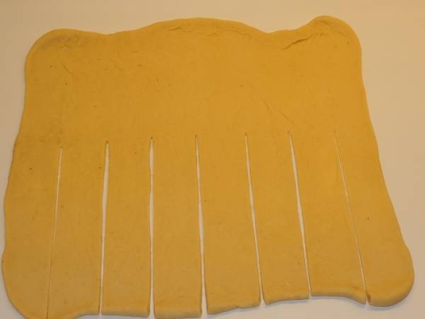 Brioche roulée en petites tresses au chocolat - Préparation etape 2