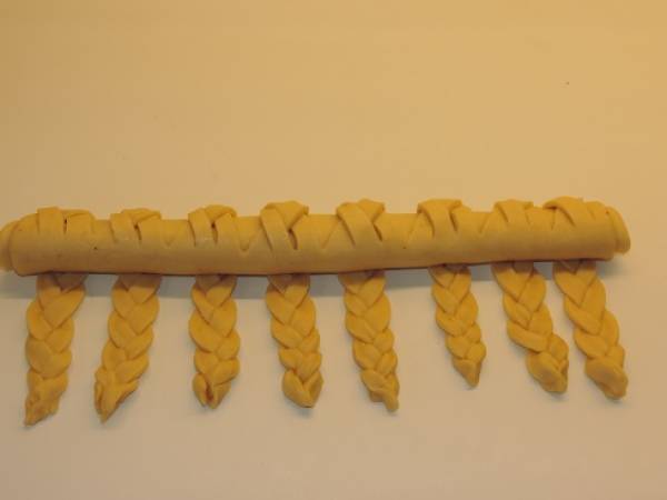 Brioche roulée en petites tresses au chocolat - Préparation etape 6