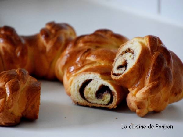 Brioche roulée en petites tresses au chocolat - Préparation etape 10