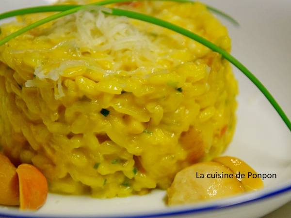 Risotto aux champignons parfumé au safran - Préparation etape 2