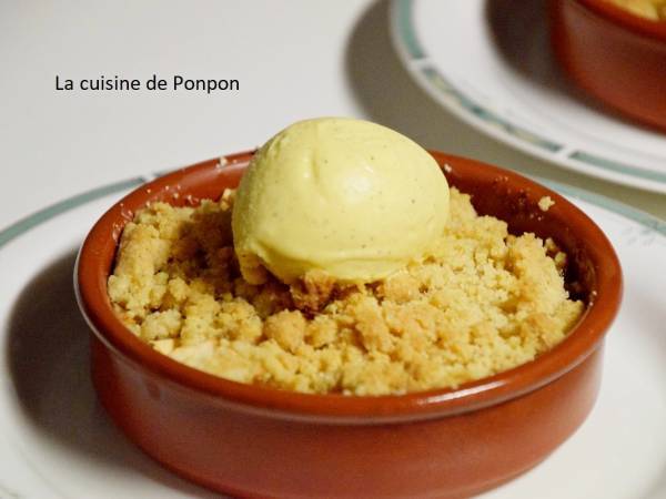 Crumble pommes et sa boule de glace vanille - Préparation etape 2