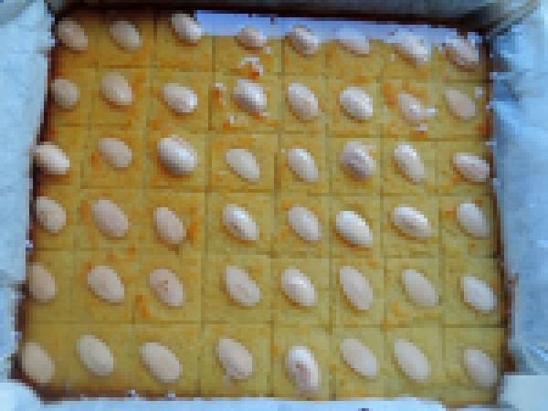 Basboussa aux amandes - Préparation etape 3