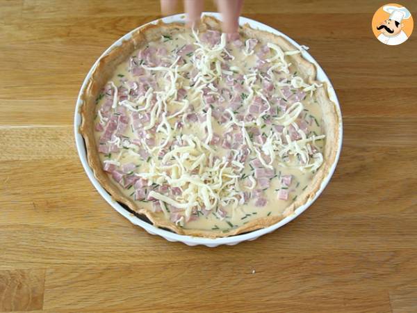 Quiche aux œufs et au jambon - Préparation etape 4