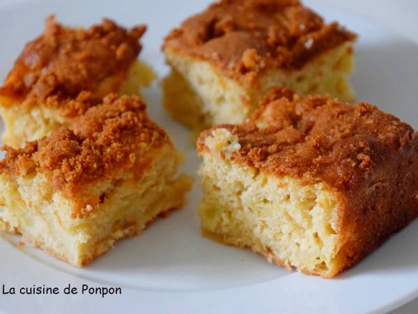 Carré moelleux aux pommes et spéculoos - Préparation etape 1